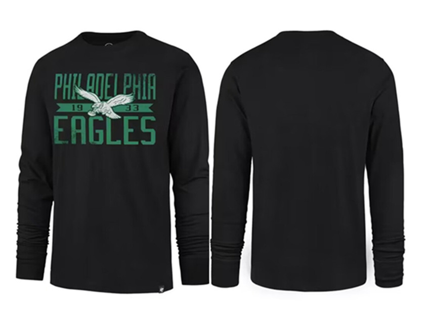 Men's Black Philadelphia Eagles Long Sleeve T-Shirt
